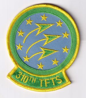 310th TFTS Top Hats 1970s, 4 inch Patch